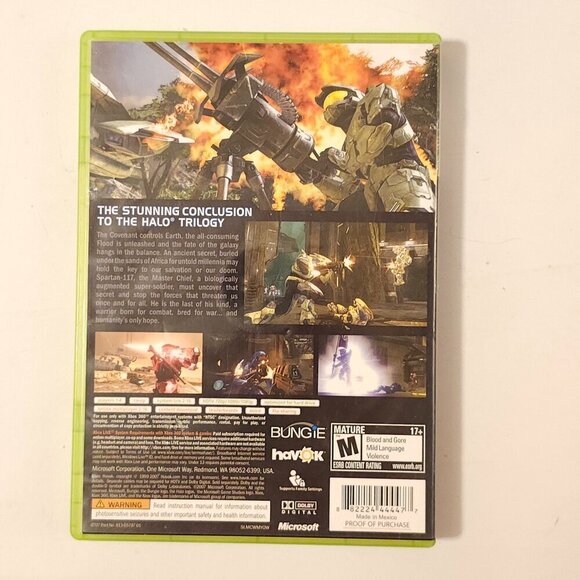 XBOX 360 HALO 3 Video Game + Poster and Control Manual 2007 - Picture 2 of 9